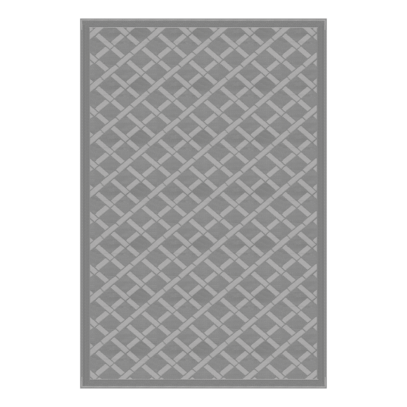 Tapis de terrasse réversible toutes saisons Lippert 2021028036 pour camping-car, 8' x 16', design unique et durable