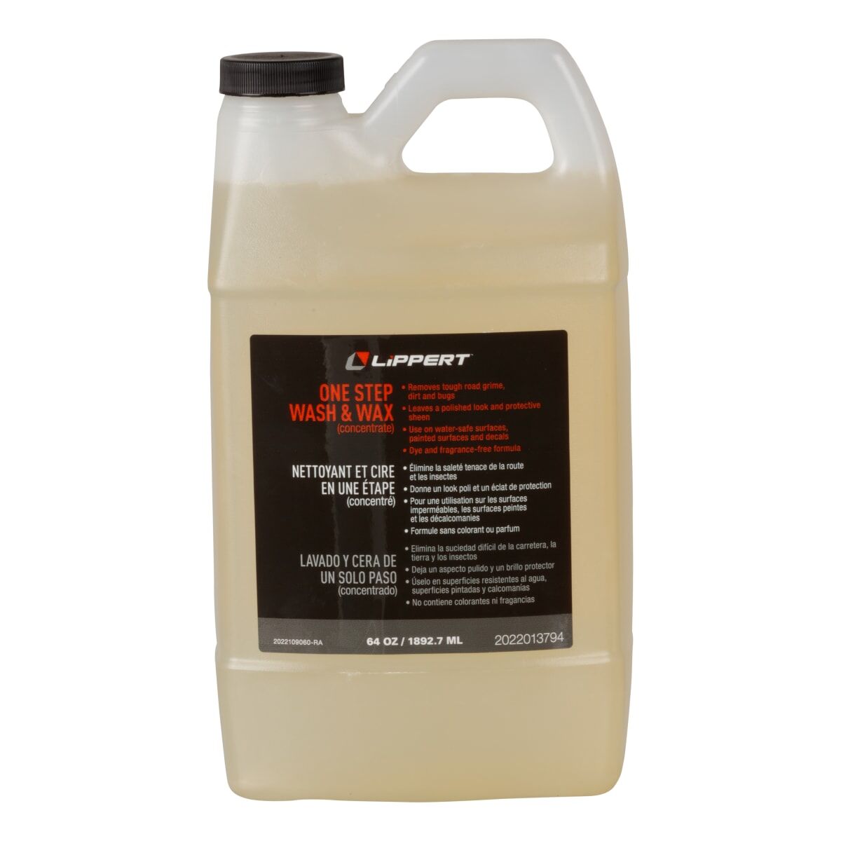 Lippert 2022013794 : Concentré de lavage et de cirage en une seule étape, brillance protectrice et polissage, application facile 