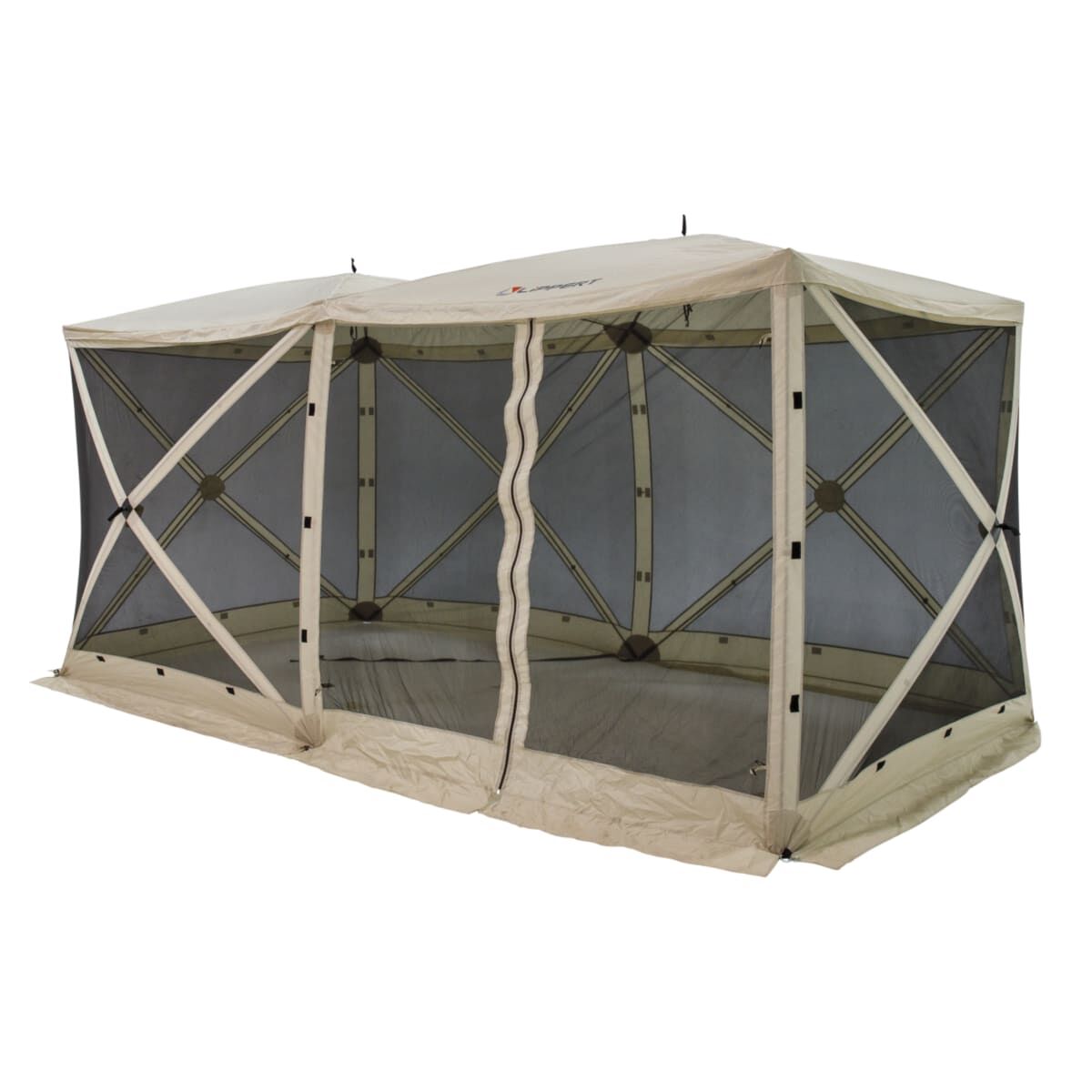 Lippert 2022114836 - Lippert Picnic Popup Double Gazebo - 16' x 8' - Outdoor Summertime Portable Shelter Canopy Tent
