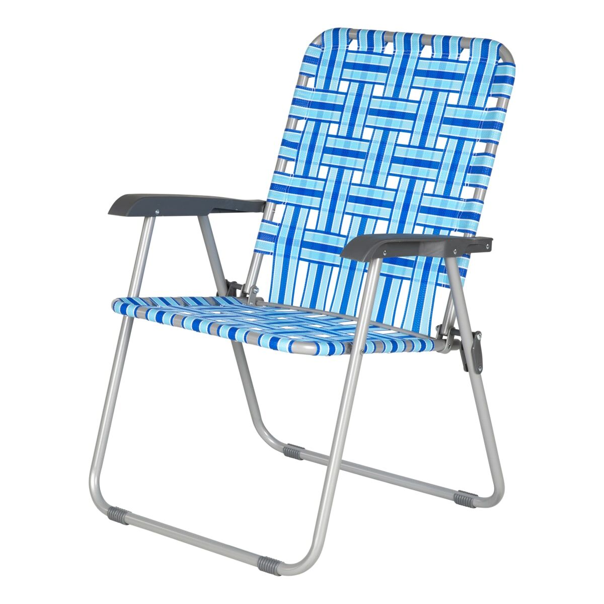 Lippert XL Retro Webbed Camping Chair – Lightweight, Folding Outdoor Chair - Available in Blue, Red, Green, or Orange