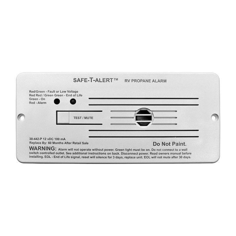 MTI Industries 12 Volt Flush Mount LP/Natural Gas Detector White 30-442-P