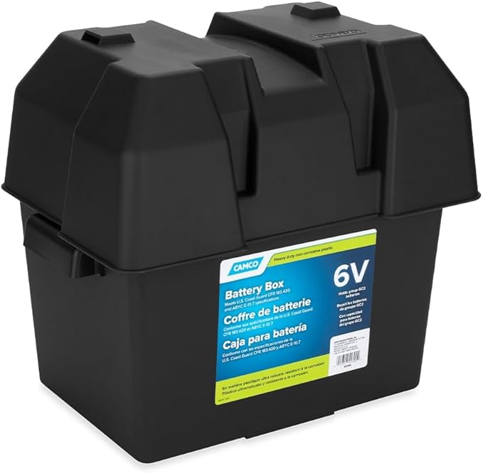 Camco 55390 6-Volt RV/Marine Battery Box