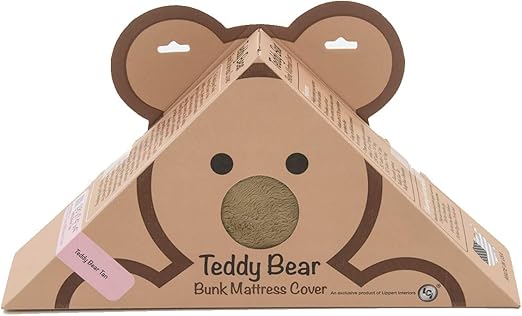Lippert 679300 Teddy Bear Bunk Mattress Cover, 74"x32"x4", Tan