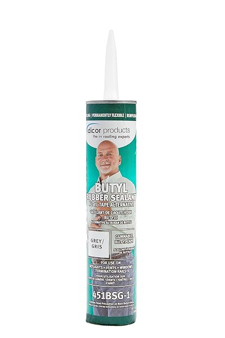 Dicor 451BSG-1 Gunnable Butyl Rubber Sealant for Multiple Materials - 10.1 oz - Grey
