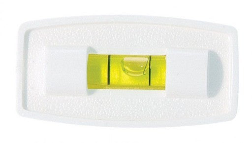 RV Designer Collection E407 Level Stick-On - Bubble Level, 2" x 1", White