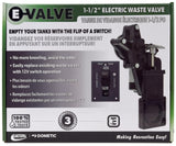 Valterra E-Valve Electric Waste Valve System w/Switch, 1-1/2”