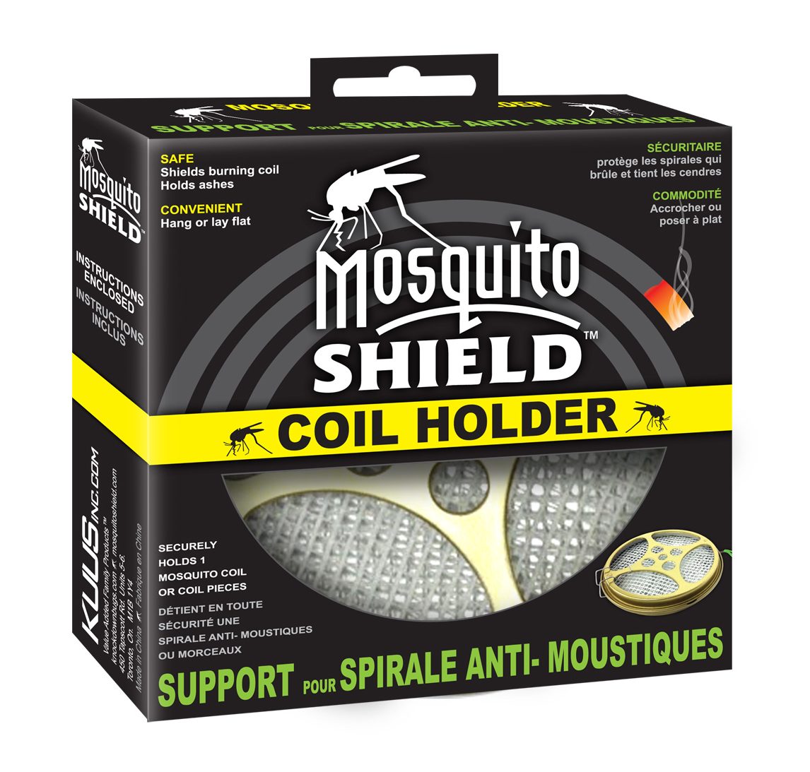 Kuus MS0403 – Mosquito Shield™ Coil Holder/Hanger - Accessories for Repelling and Protecting Against Insects