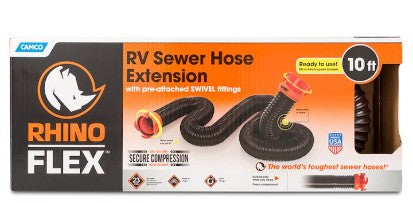 Camco RhinoFLEX sewer hose 10ft Black