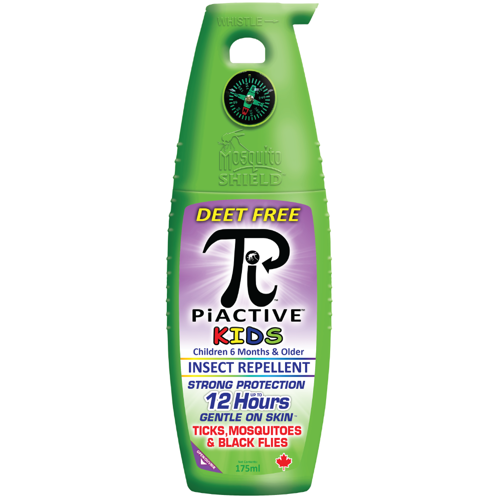 Kuus MS0021 – PiACTIVE™ Kids Insect Repellent Pump Spray - Skin Safe Bug Protection From Mosquitos, Ticks, Blackflies - 175ml